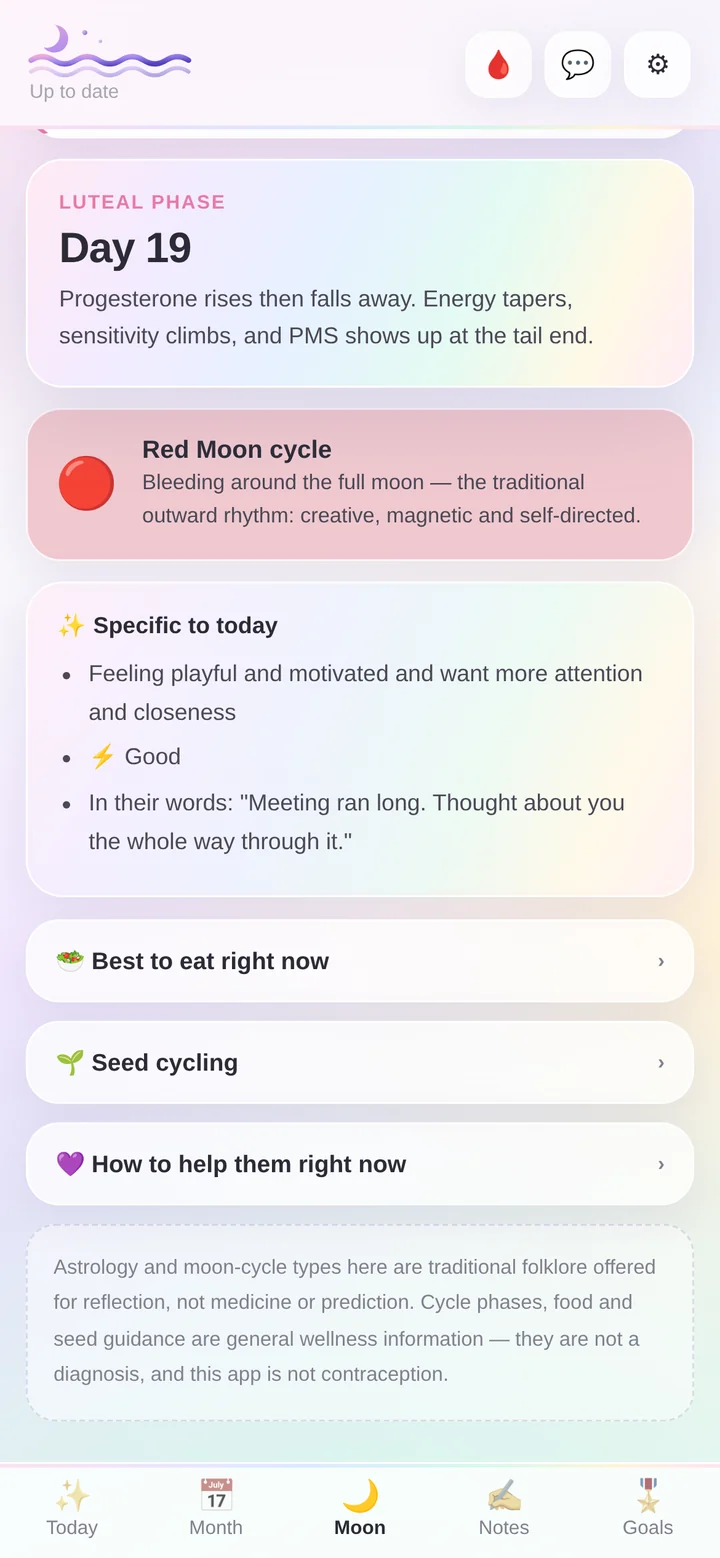 Phase wellness guidance